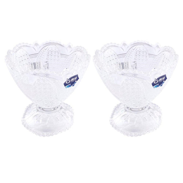 Crystal Cut Glass Ice Cream and Dessert Bowl Set of 2 Pcs 185 ml (Ctn Box 24 units)