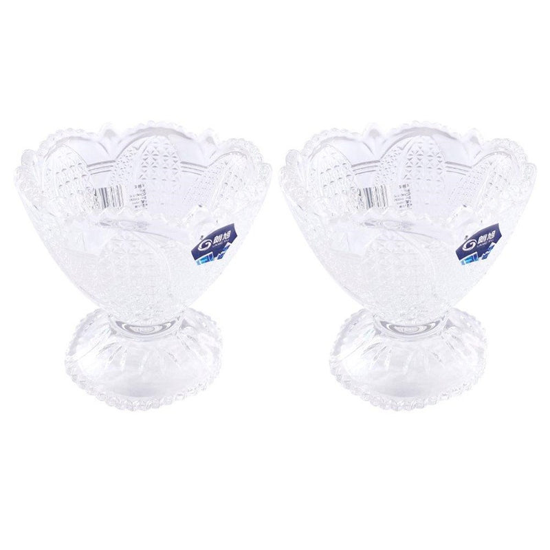 Crystal Cut Glass Ice Cream and Dessert Bowl Set of 2 Pcs 185 ml (Ctn Box 24 units)
