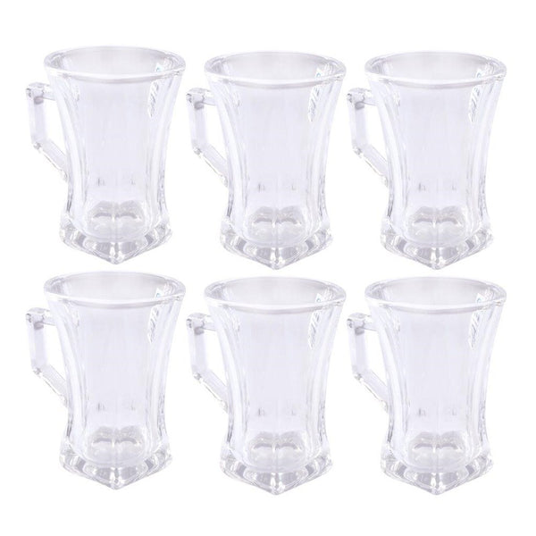 Premium Lead Free Glass Tea Cup Set of 6 Pcs 170 ml  (Ctn Box 12 units)