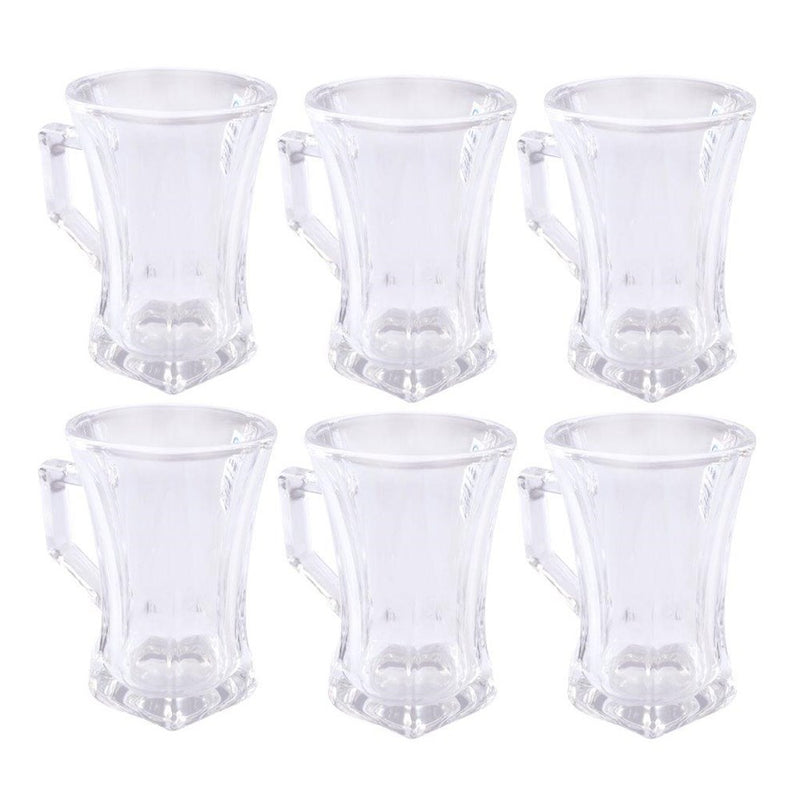 Premium Lead Free Glass Tea Cup Set of 6 Pcs 170 ml  (Ctn Box 12 units)