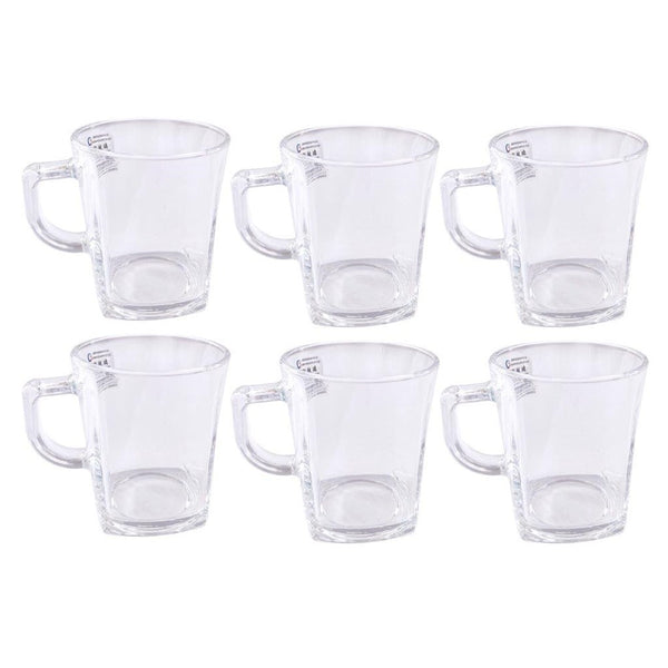 Premium Lead Free Glass Tea Cup Set of 6 Pcs 268 ml  (Ctn Box 12 units)
