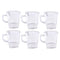 Premium Lead Free Glass Tea Cup Set of 6 Pcs 268 ml  (Ctn Box 12 units)