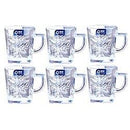 Premium Lead Free Glass Tea Cup Set of 6 Pcs 268 ml (Ctn Box 12 units)