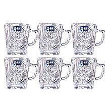 Premium Lead Free Glass Tea Cup Set of 6 Pcs 268 ml (Ctn Box 12 units)