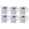 Premium Lead Free Glass Tea Cup Set of 6 Pcs 268 ml (Ctn Box 12 units)