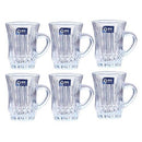 Premium Lead Free Glass Tea Cup Set of 6 Pcs 200 ml (Ctn Box 12 units)