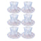 Premium Lead Free Glass Tea Cup with Saucer Set of 6 Pcs 6.5*8.5/12*2.5 cm (Ctn Box 8 units)