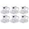 Premium Lead Free Glass Tea Cup and Saucer Set of 12 Pcs 6.5*8.5/12*2.5 cm (Ctn Box 8 units)