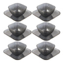 Crystal Glass Ice Cream and Dessert Bowl with Saucer Set of 12 Pcs 10*6.5/15.5*1.5 cm (Ctn Box 6 units)