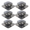 Crystal Glass Ice Cream and Dessert Bowl with Saucer Set of 12 Pcs 10*6.5/15.5*1.5 cm (Ctn Box 6 units)