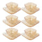 Crystal Glass Ice Cream and Dessert Bowl with Saucer Set of 12 Pcs 10*6.5/15.5*1.5 cm (Ctn Box 6 units)