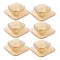 Crystal Glass Ice Cream and Dessert Bowl with Saucer Set of 12 Pcs 10*6.5/15.5*1.5 cm (Ctn Box 6 units)