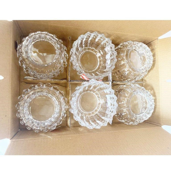 Crystal Glass Ice Cream and Dessert Bowl Set of 6 Pcs  150 ml  (Ctn Box 12 units)