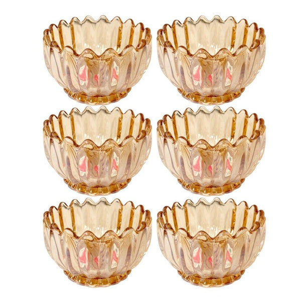 Crystal Glass Ice Cream and Dessert Bowl Set of 6 Pcs 150 ml ** (Ctn Box 12 units)