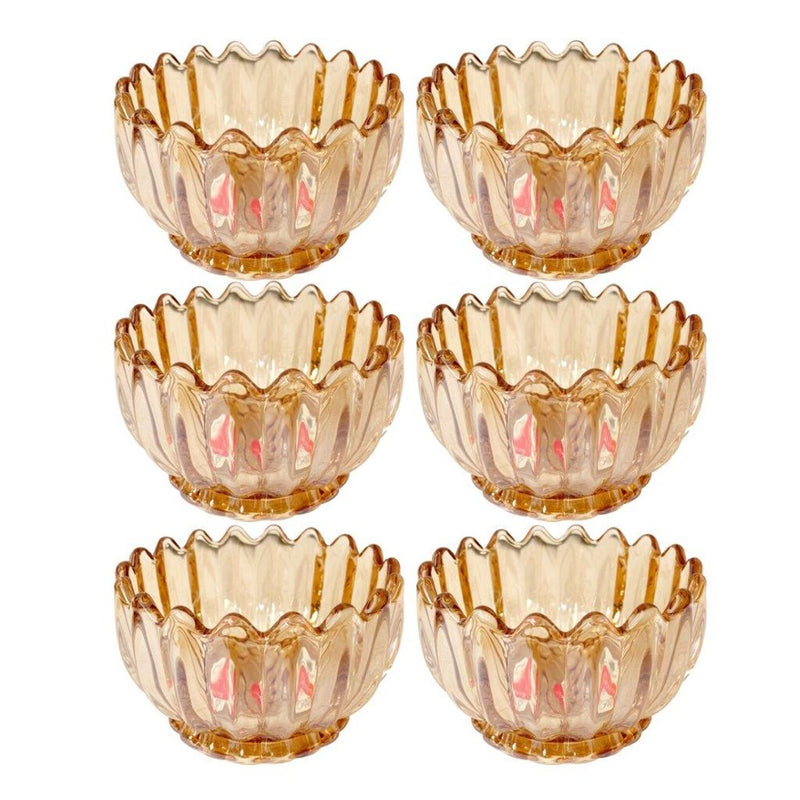 Crystal Glass Ice Cream and Dessert Bowl Set of 6 Pcs 150 ml ** (Ctn Box 12 units)