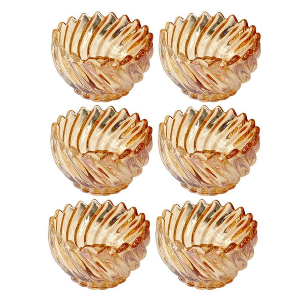 Crystal Glass Ice Cream and Dessert Bowl Set of 6 Pcs 150 ml ** (Ctn Box 12 units)