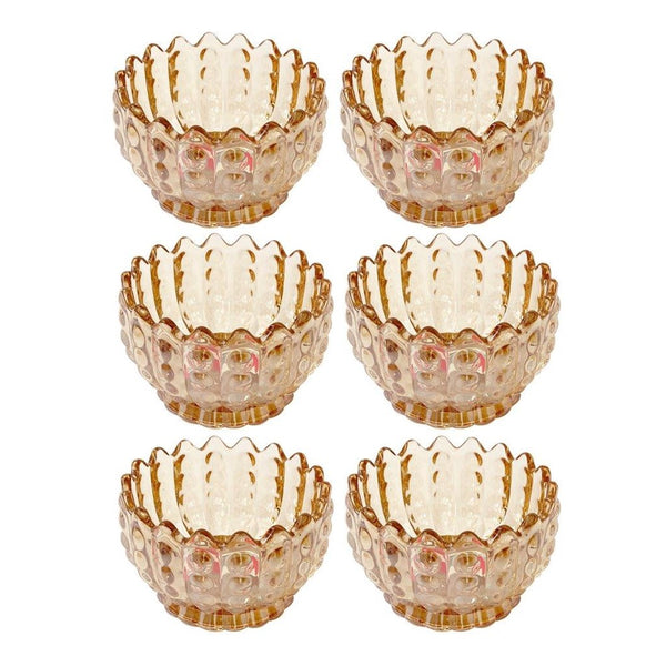Crystal Glass Ice Cream and Dessert Bowl Set of 6 Pcs 150 ml ** (Ctn Box 12 units)