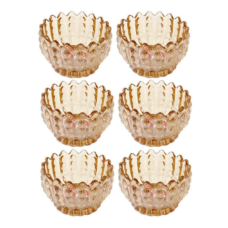 Crystal Glass Ice Cream and Dessert Bowl Set of 6 Pcs 150 ml ** (Ctn Box 12 units)