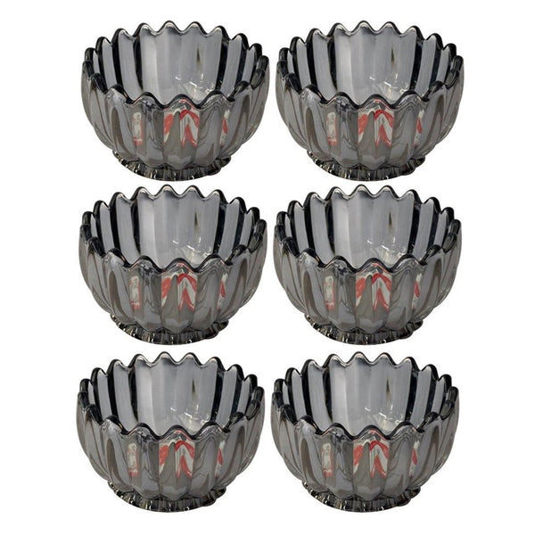 Crystal Glass Ice Cream and Dessert Bowl Set of 6 Pcs 150 ml ** (Ctn Box 12 units)