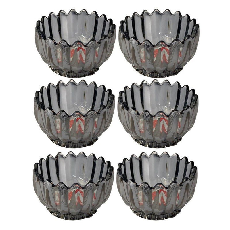 Crystal Glass Ice Cream and Dessert Bowl Set of 6 Pcs 150 ml ** (Ctn Box 12 units)