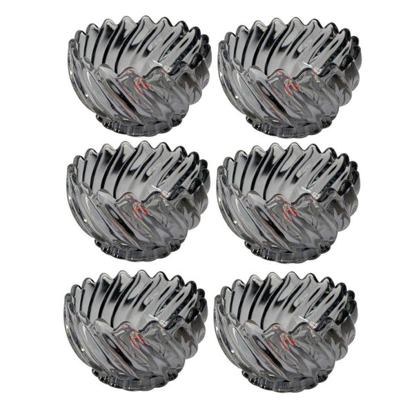 Crystal Glass Ice Cream and Dessert Bowl Set of 6 Pcs 150 ml ** (Ctn Box 12 units)