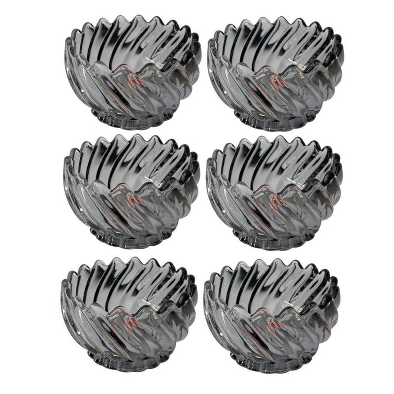 Crystal Glass Ice Cream and Dessert Bowl Set of 6 Pcs 150 ml ** (Ctn Box 12 units)