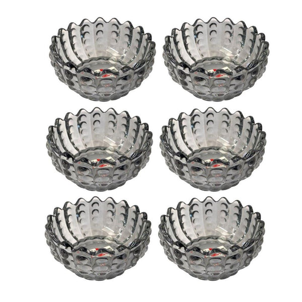 Crystal Glass Ice Cream and Dessert Bowl Set of 6 Pcs 150 ml ** (Ctn Box 12 units)