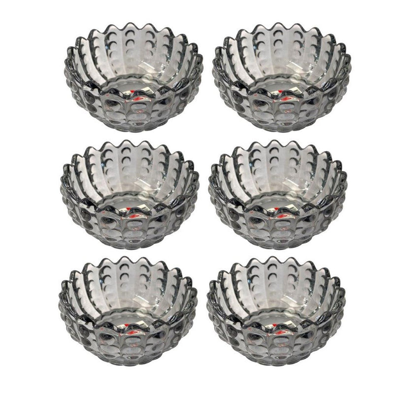 Crystal Glass Ice Cream and Dessert Bowl Set of 6 Pcs 150 ml ** (Ctn Box 12 units)