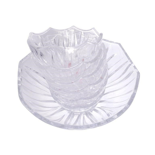 Crystal Glass Ice Cream and Dessert Bowl Set of 7 Pcs  1920+270 ml  (Ctn Box 6 units)