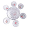 Crystal Cut Glass Ice Cream and Dessert Bowl Set of 7 Pcs 1100+1300 ml  (Ctn Box 6 units)