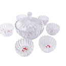 Crystal Cut Glass Ice Cream and Dessert Bowl Set of 6 Pcs 1100+1300 ml  (Ctn Box 6 units)