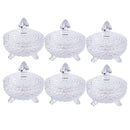 Crystal Glass Ice Cream and Dessert Bowl Set of 7 Pcs 10*6/18*17.5 cm (Ctn Box 6 units)