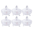 Crystal Glass Ice Cream and Dessert Bowl Set of 7 Pcs 220ML/17.5*18 cm (Ctn Box 6 units)