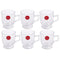Premium Lead Free Glass Tea Cup Set of 6 Pcs 164 ml (Ctn Box 12 units)