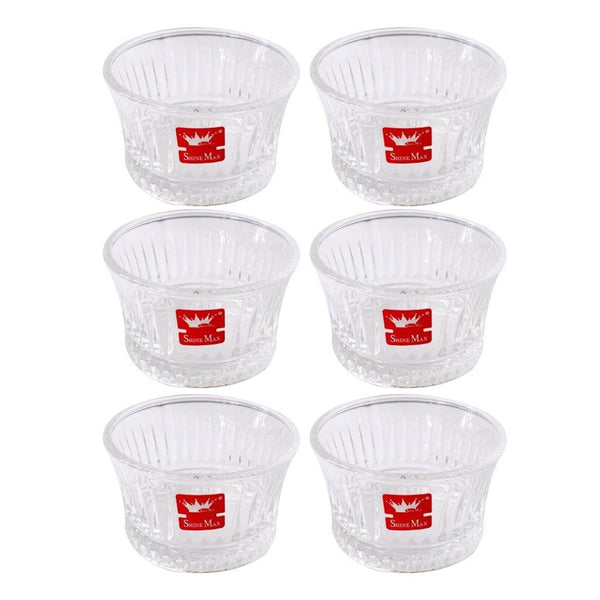 Crystal Glass Ice Cream and Dessert Bowl Set of 6 Pcs 120 ml ** (Ctn Box 12 units)