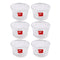 Crystal Glass Ice Cream and Dessert Bowl Set of 6 Pcs 120 ml ** (Ctn Box 12 units)