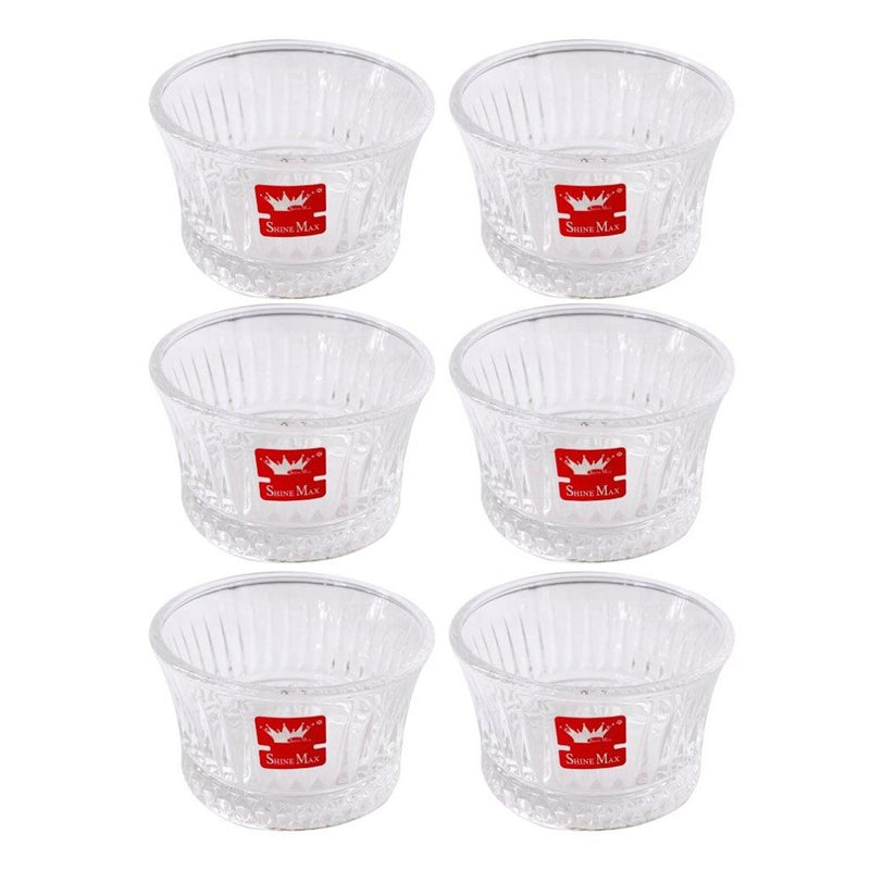 Crystal Glass Ice Cream and Dessert Bowl Set of 6 Pcs 120 ml ** (Ctn Box 12 units)
