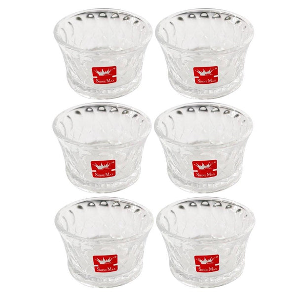 Crystal Glass Ice Cream and Dessert Bowl Set of 6 Pcs 120 ml ** (Ctn Box 12 units)
