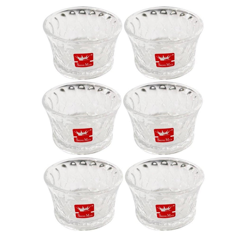 Crystal Glass Ice Cream and Dessert Bowl Set of 6 Pcs 120 ml ** (Ctn Box 12 units)