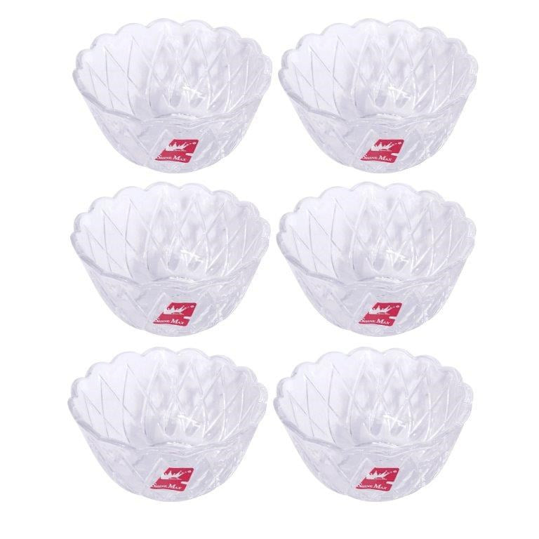 Crystal Glass Ice Cream and Dessert Bowl Set of 6 Pcs  170 ml  (Ctn Box 12 units)