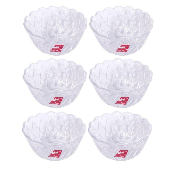 Crystal Glass Ice Cream and Dessert Bowl Set of 6 Pcs  170 ml  (Ctn Box 12 units)