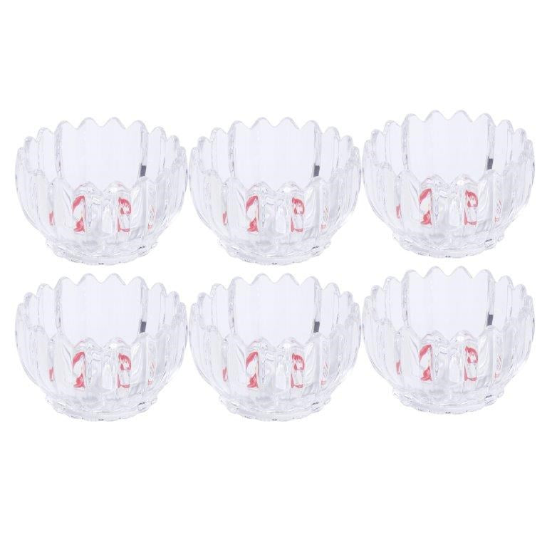 Crystal Glass Ice Cream and Dessert Bowl Set of 6 Pcs 243ML  (Ctn Box 8 units)