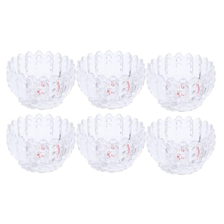 Crystal Glass Ice Cream and Dessert Bowl Set of 6 Pcs 243ML  (Ctn Box 8 units)