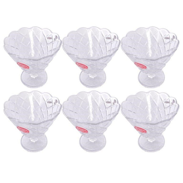 Crystal Glass Ice Cream and Dessert Bowl Set of 6 Pcs  160 ml  (Ctn Box 12 units)