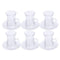 Premium Clear Glass Tea cup with Saucer Set of 6 Pcs 11/110 ml  (Ctn Box 8 units)