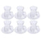 Premium Clear Glass Tea cup with Saucer Set of 6 Pcs 11/110 ml  (Ctn Box 8 units)