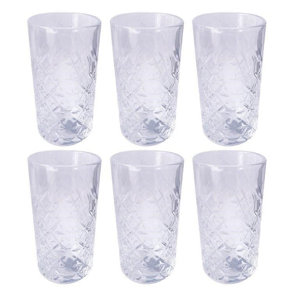 Premium Lead Free Glass Tumblers Set of 6 Pcs 346 ml  (Ctn Box 8 units)