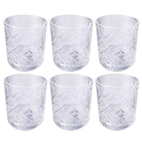 Premium Lead Free Glass Tumblers Set of 6 Pcs 346 ml  (Ctn Box 8 units)