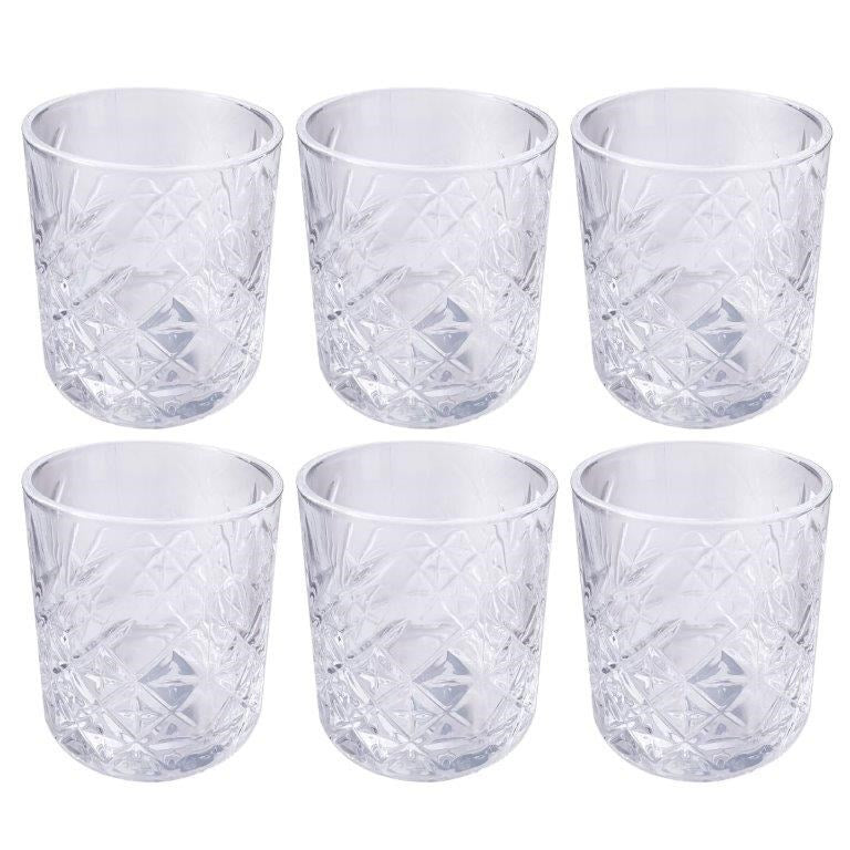 Premium Lead Free Glass Tumblers Set of 6 Pcs 346 ml  (Ctn Box 8 units)