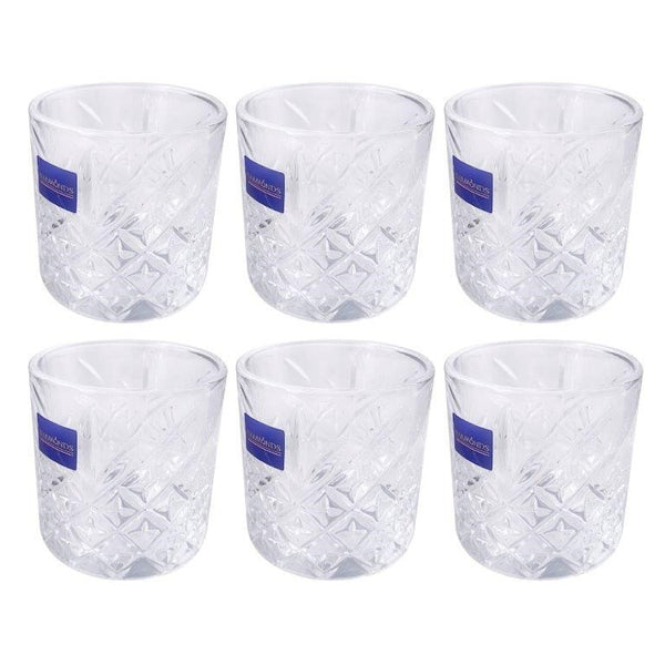 Premium Lead Free Glass Tumblers Set of 6 Pcs 200 ml  (Ctn Box 12 units)
